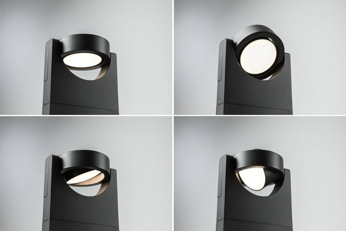 LED Pollerleuchte Swivea IP44 625mm 3000K 8W 460lm 230V Anthrazit Aluminium