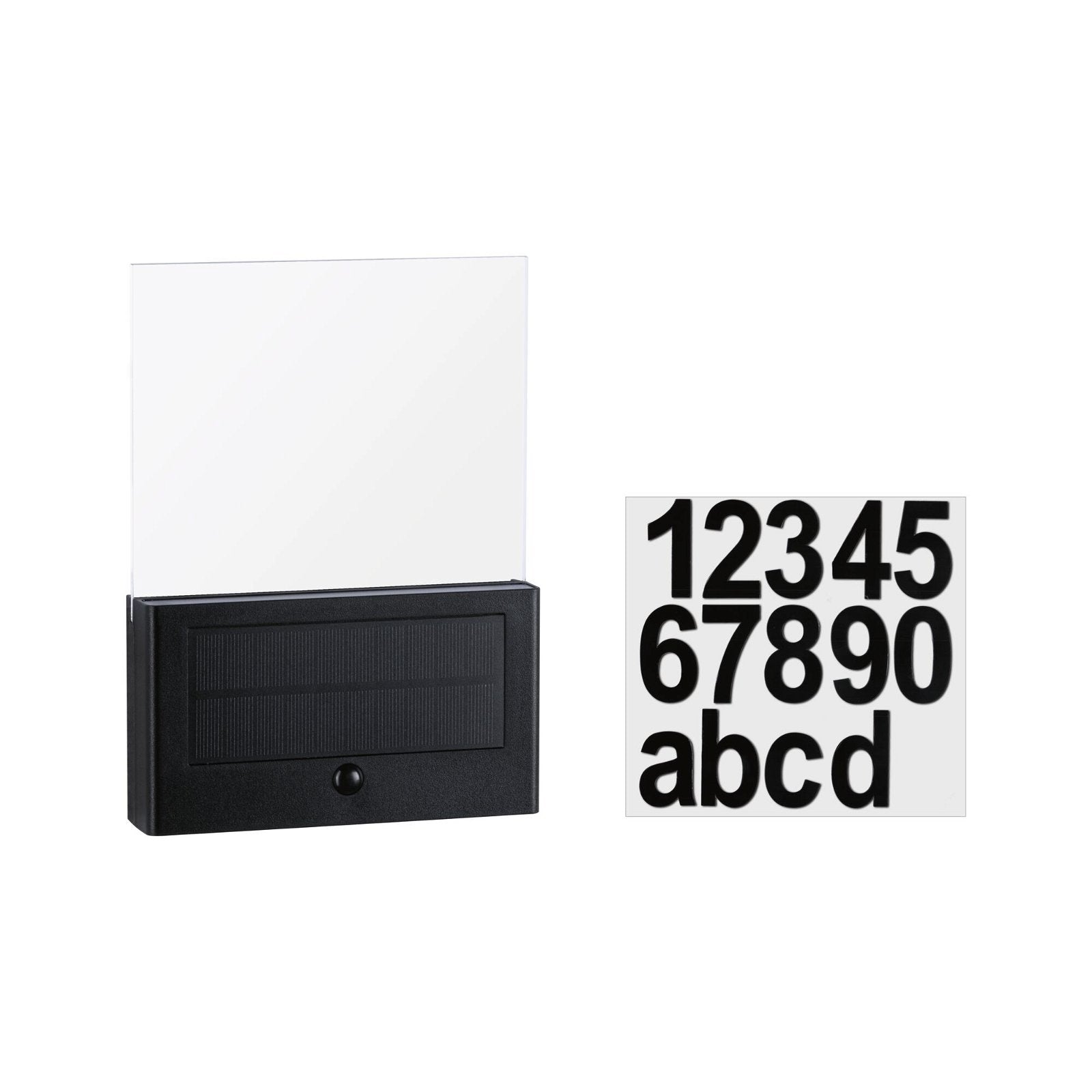 Solar LED Hausnummernleuchte Neda IP44 3000K 20lm Anthrazit