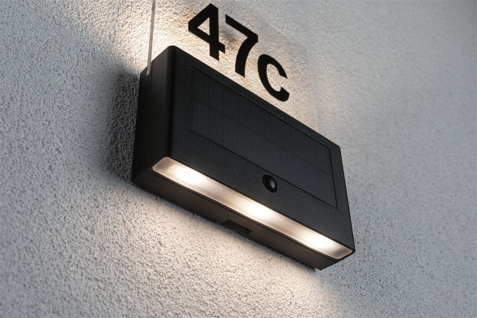 Solar LED Hausnummernleuchte Neda IP44 3000K 20lm Anthrazit