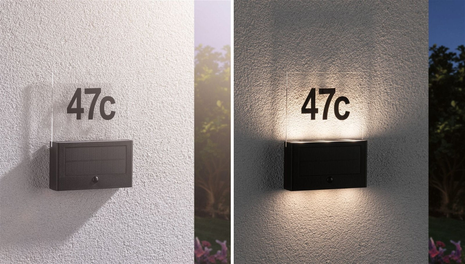 Solar LED Hausnummernleuchte Neda IP44 3000K 20lm Anthrazit