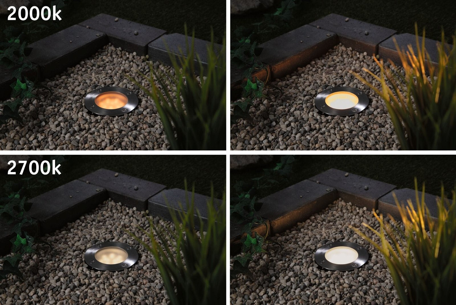 Plug & Shine LED Bodeneinbauleuchte Goldlicht