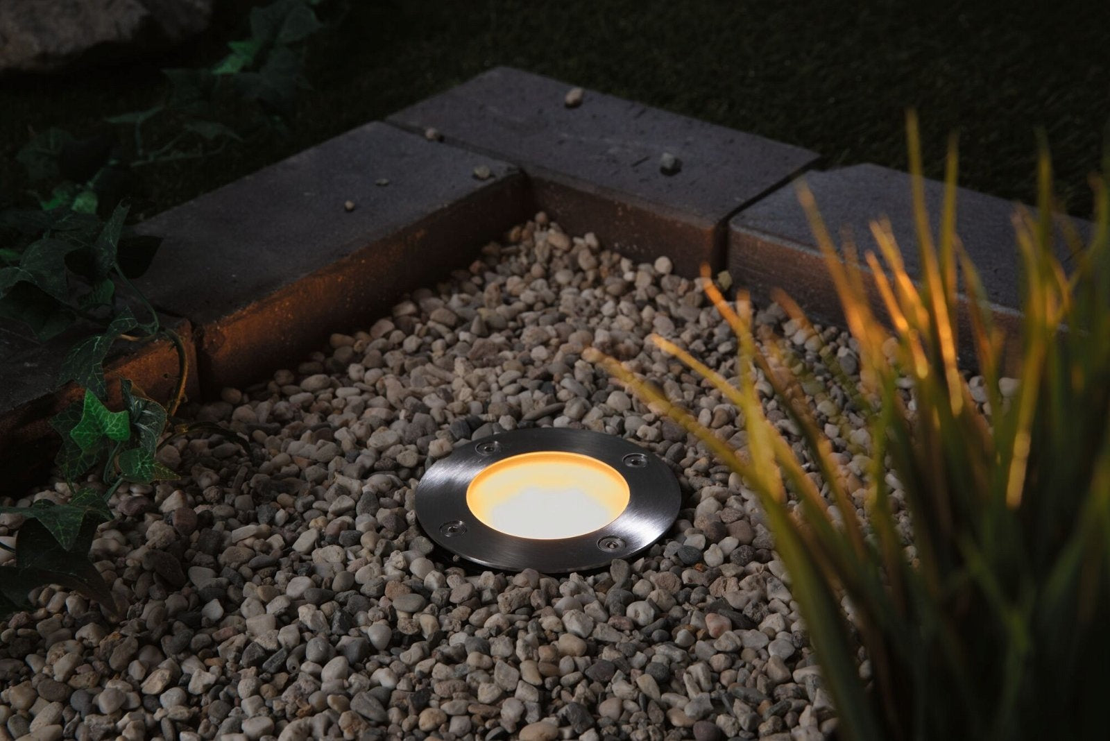 Plug & Shine LED Bodeneinbauleuchte Goldlicht