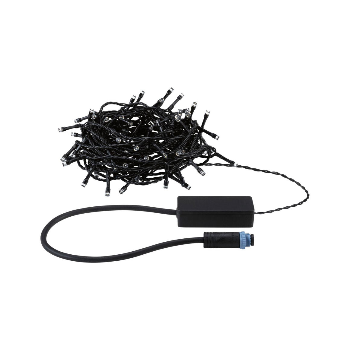 Plug & ShineLED Lichterkette Yuna Warmweiß 12,4m IP44 2,5W Schwarz