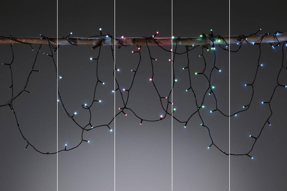 Plug & ShineLED Lichterkette Yuna RGB 12,4m IP44 5W Schwarz