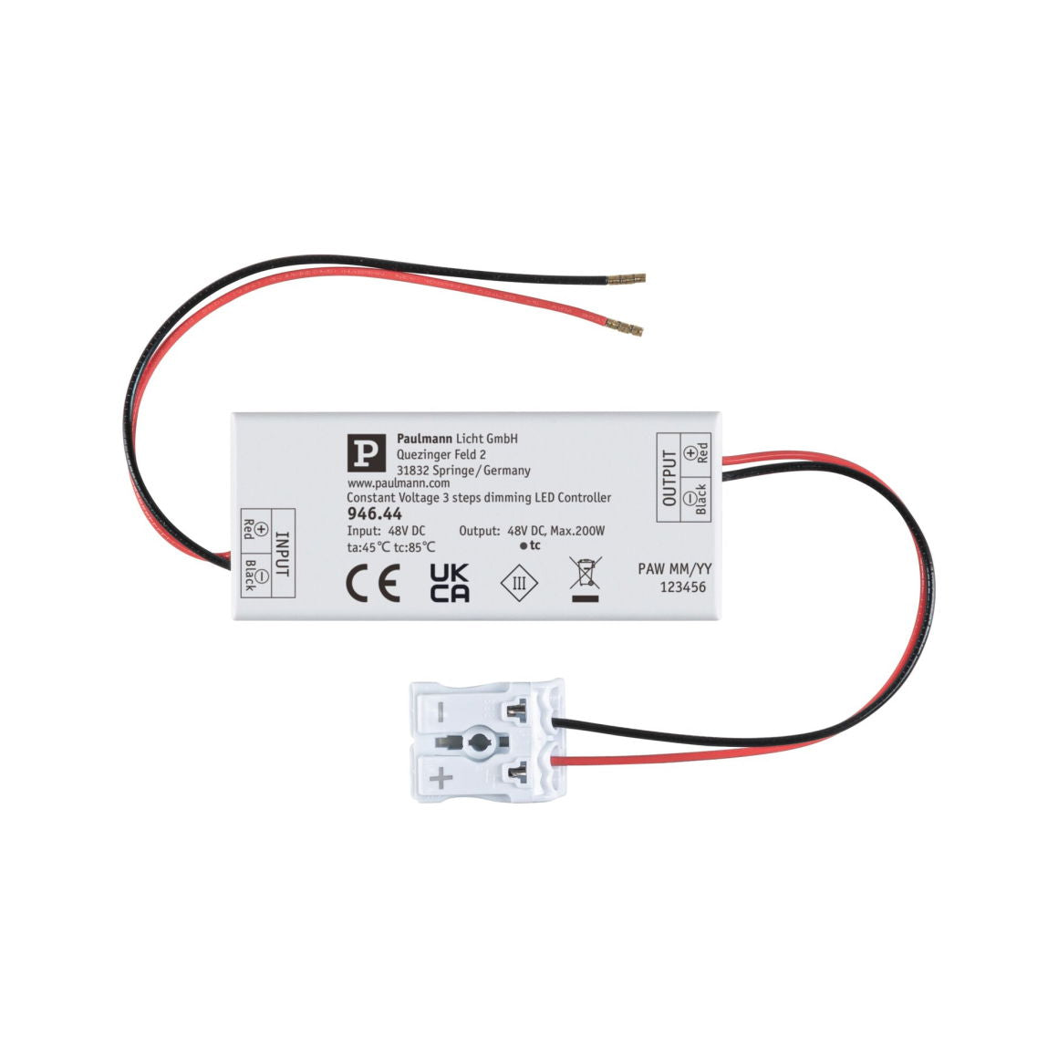 ULine Zubehör 3-Step-Dimmer max. 200W 48V 80x35mm Weiß