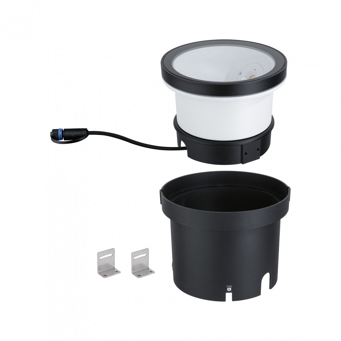 Plug & Shine LED Wandfluter Ocos IP67 3000K 6,1W Anthrazit