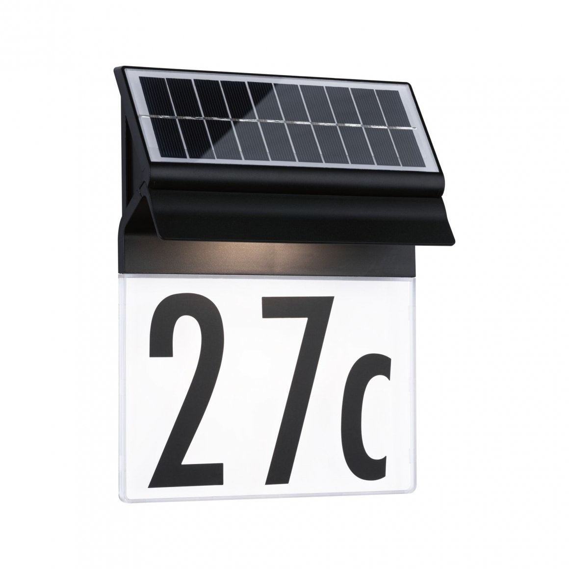 Solar LED Hausnummernleuchte Neda IP44 3000K 14lm Schwarz