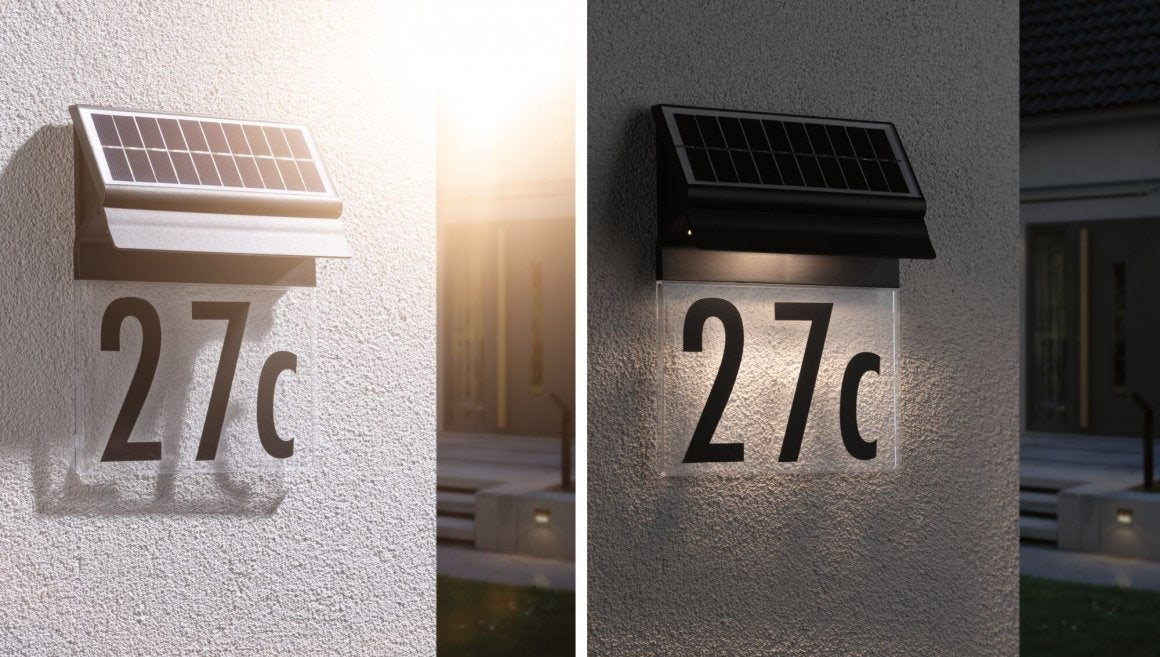 Solar LED Hausnummernleuchte Neda IP44 3000K 14lm Schwarz