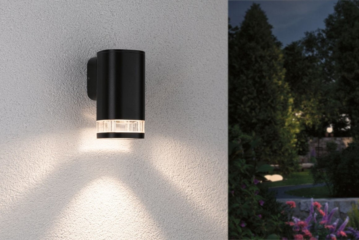Außenwandleuchte Colum seewasserresistent IP44 80x112mm max. 20W 230V Anthrazit Aluminium