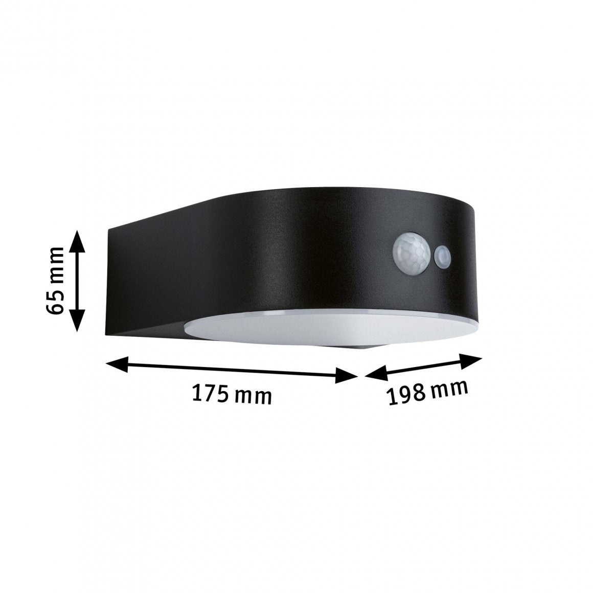 Solar LED Außenwandleuchte Eileen Bewegungsmelder insektenfreundlich IP44 2200K 300lm Schwarz