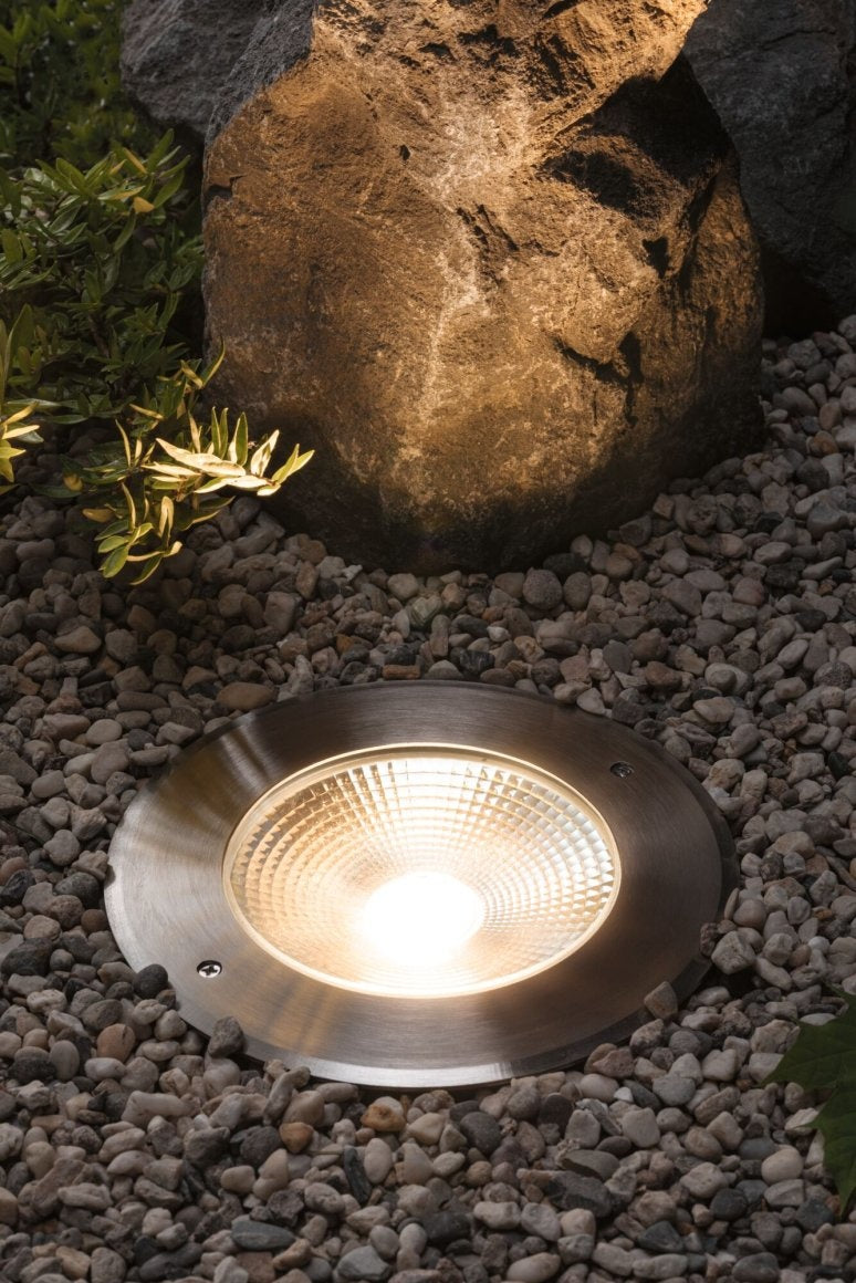 LED Bodeneinbauleuchte Vanea seewasserresistent IP67 rund 160mm 3000K 15,5W 800lm 230V Alu Aluminium