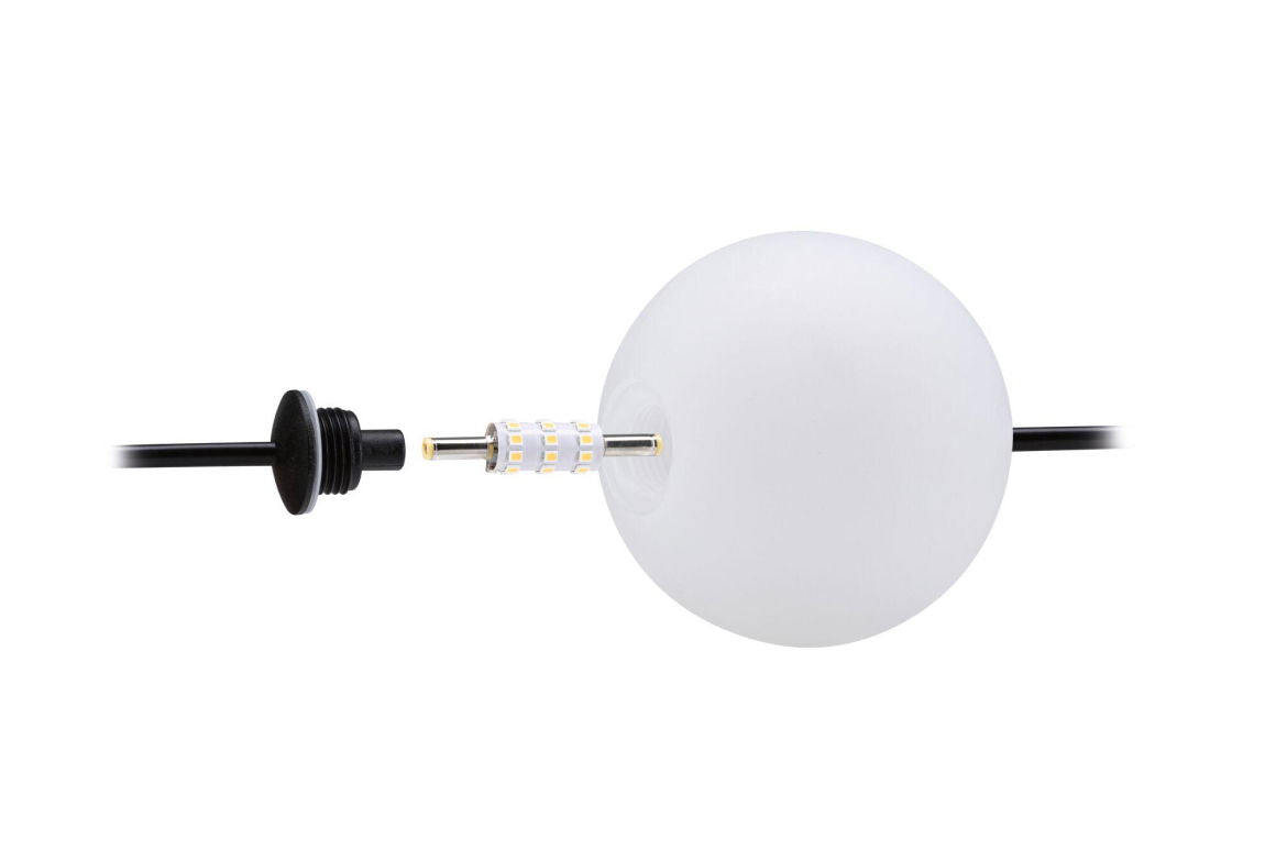 Plug & ShineLED Lichterkette Naima Basisset IP67 3000K 6x1W 5,88m Schwarz