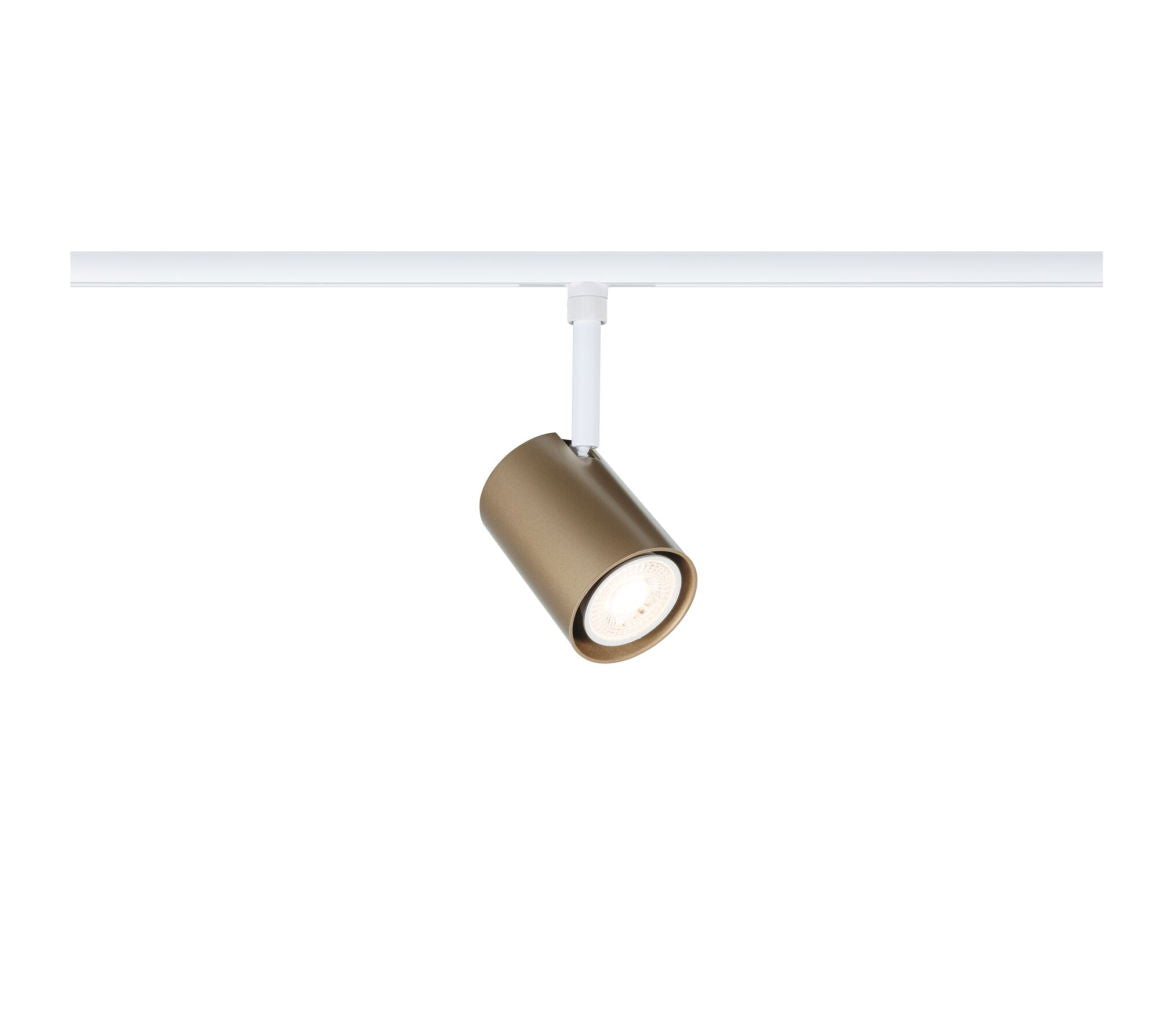 URail track spot Luxe GU10 max. 10W dimmable 230V matte gold/signal white