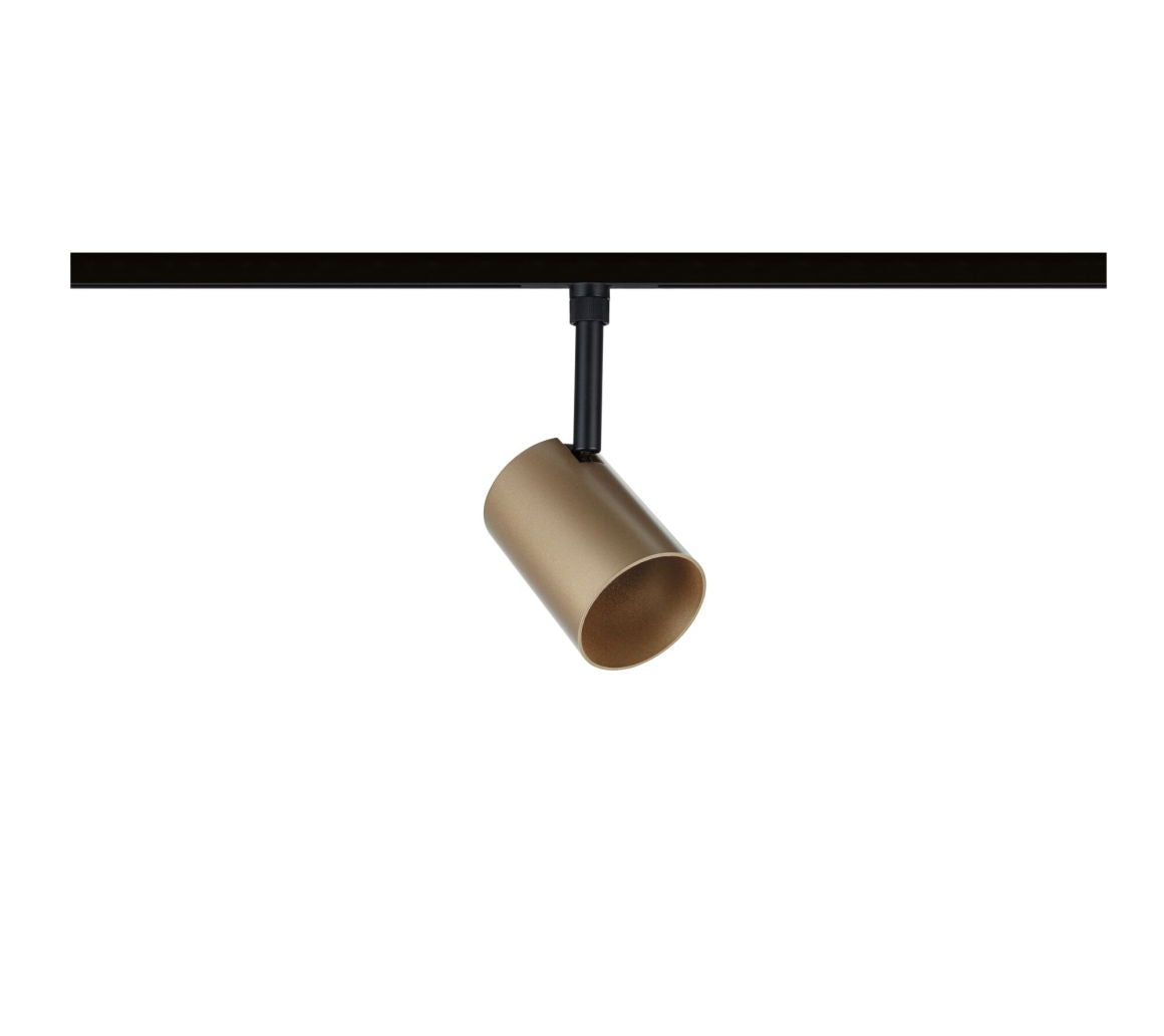 Spot sur rail URail Luxe GU10 max. 10W dimmable 230V or mat/noir mat