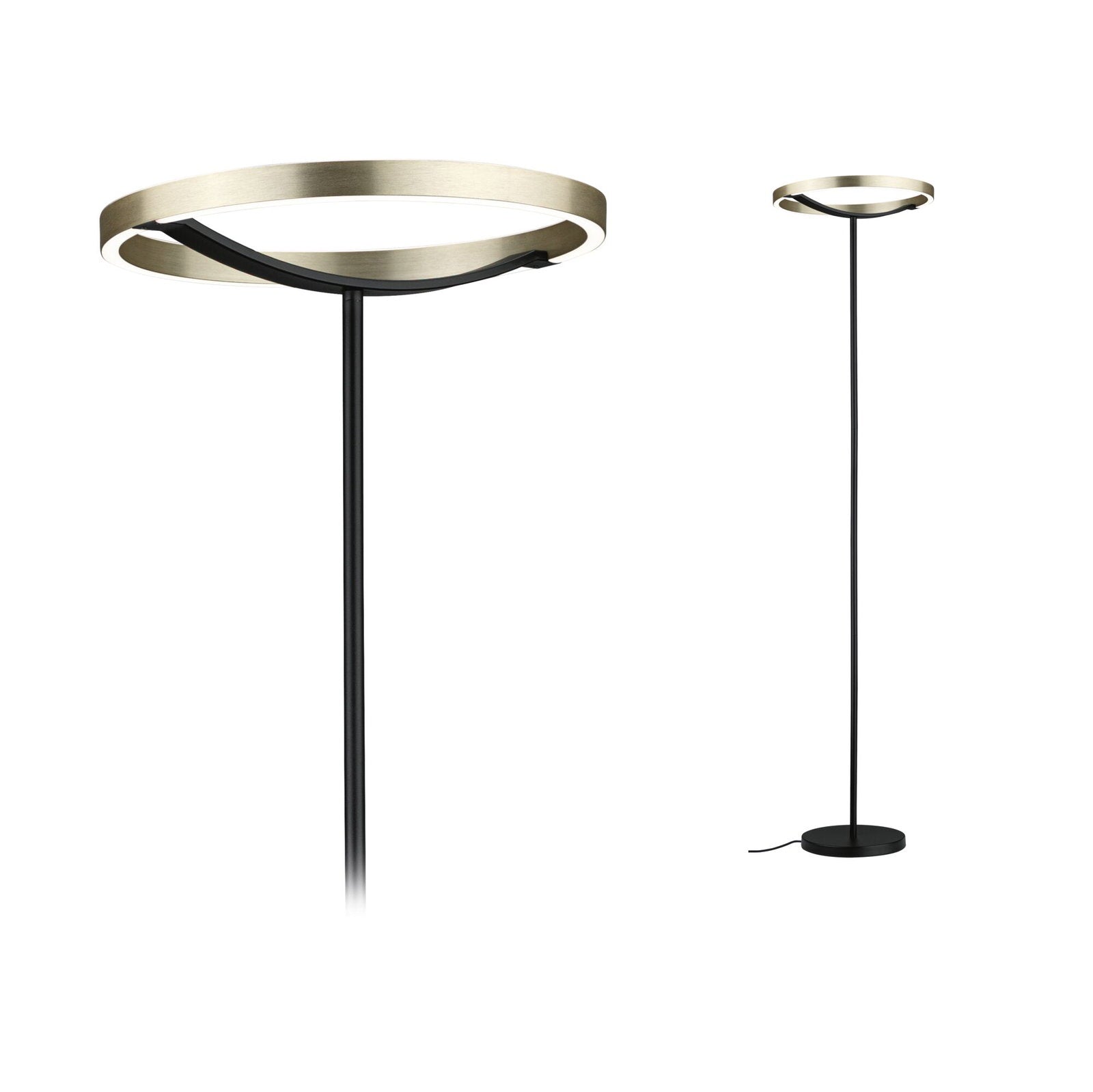 LED Stehleuchte 3-Step-Dim Melira 2700K 1570mm 1025lm 17,5W Schwarz matt/Gold