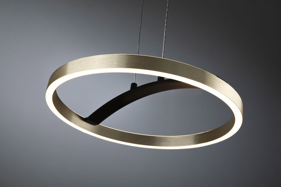 LED Pendelleuchte 3-Step-Dim Melira 2700K 1690lm 24W Schwarz matt/Gold