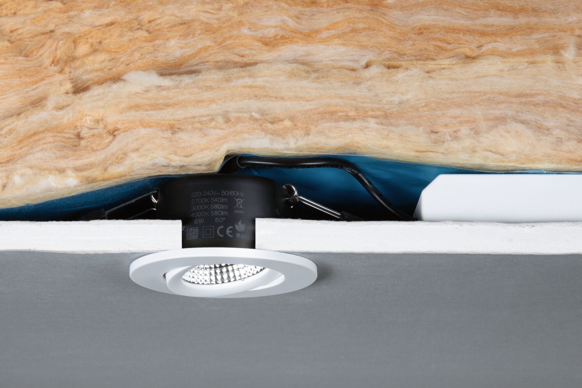LED Einbauleuchte White Select Viona IP65 rund 85mm 25° 6W 520lm 230V 2700 - 4000K Schwarz matt/Weiß matt/Chrom matt