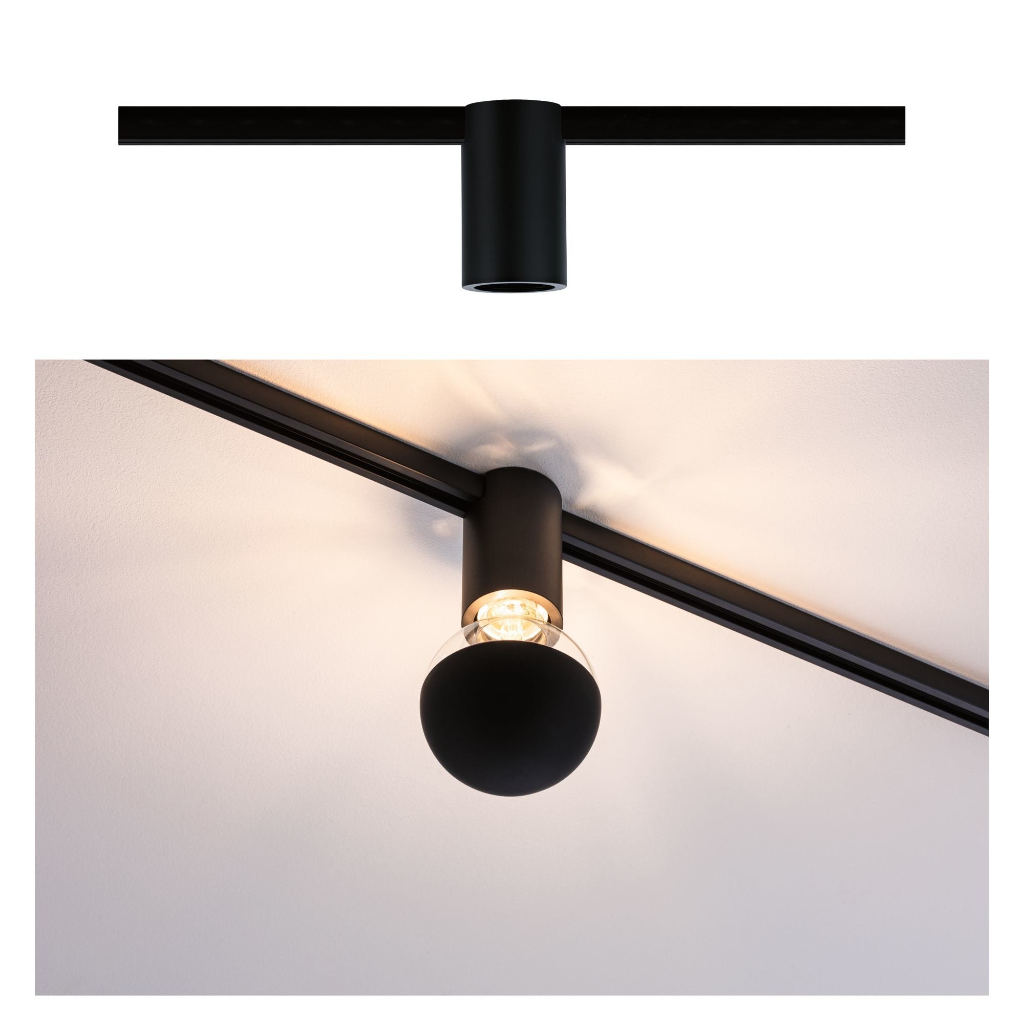 URail Spot Ceiling Socket Schwarz max. 1x20W E27 dimmbar ohne Leuchtmittel