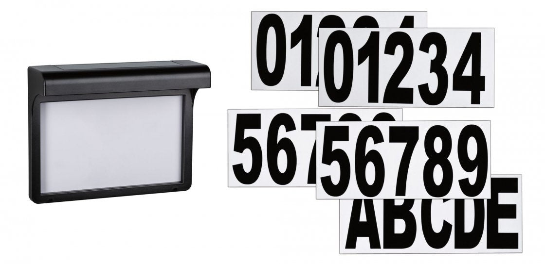 Solar LED Hausnummernleuchte Dayton II IP44 3000K 2lm Schwarz