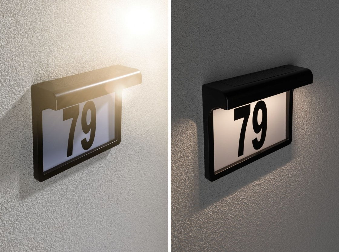 Solar LED Hausnummernleuchte Dayton II IP44 3000K 2lm Schwarz