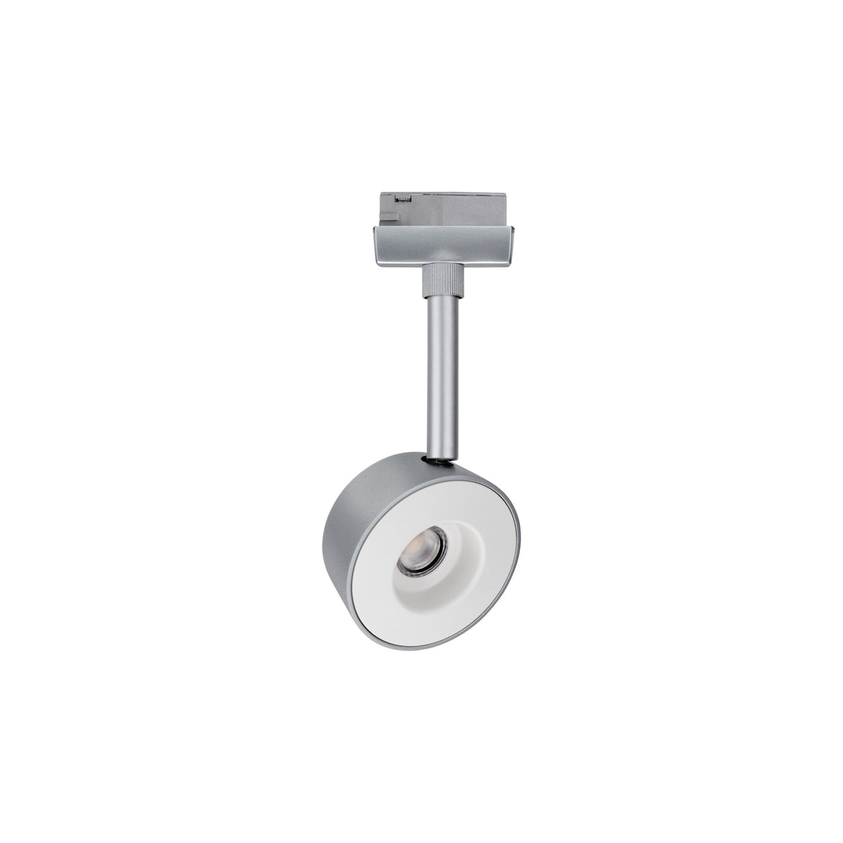 URail Schienenspot Pellet Einzelspot 350lm 6,7W 2700K dimmbar 230V Chrom matt/Weiß