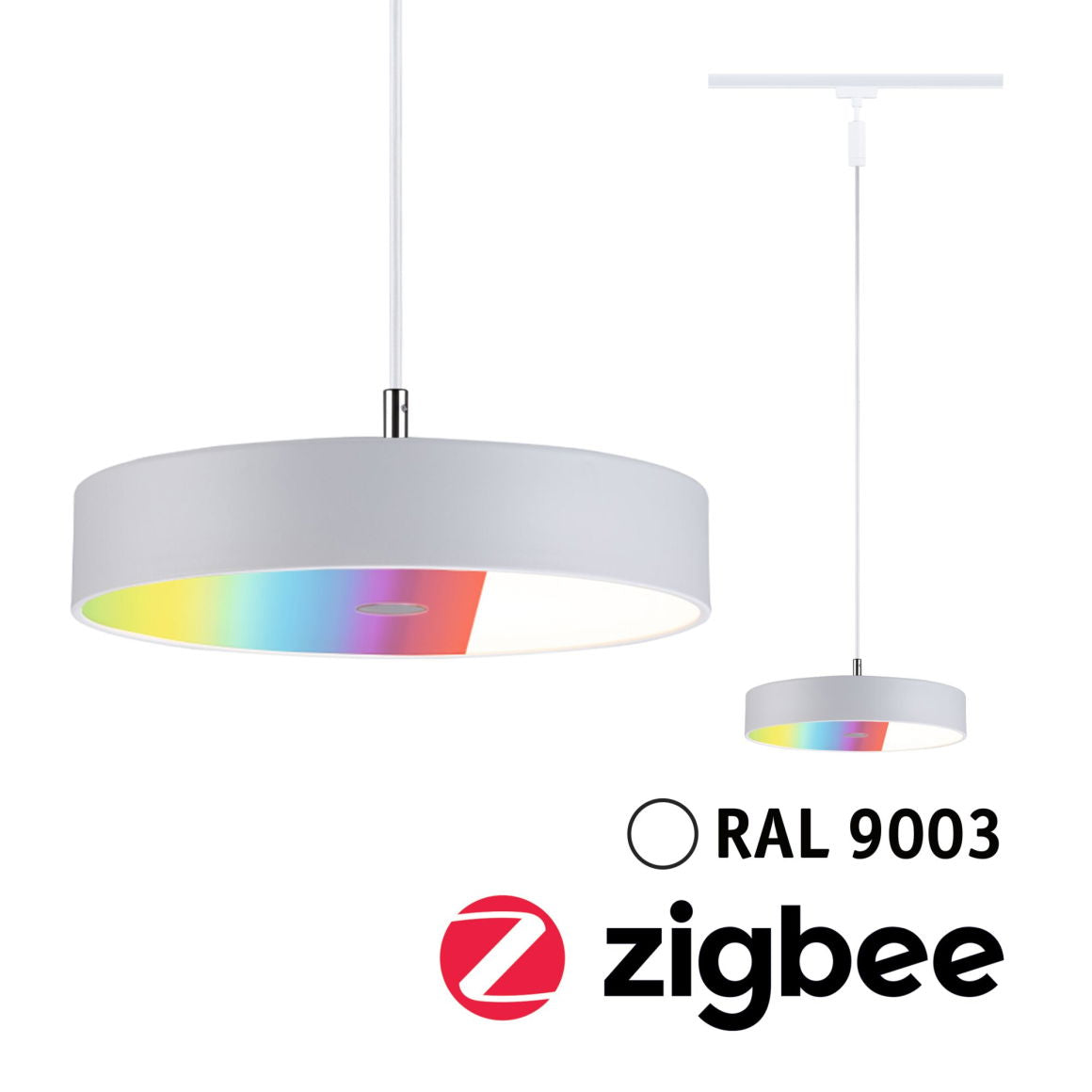 URail Pendel Smart Home Zigbee 3.0 Hildor RGBW 510lm 10W RGBW+ dimmbar 230V Signalweiß