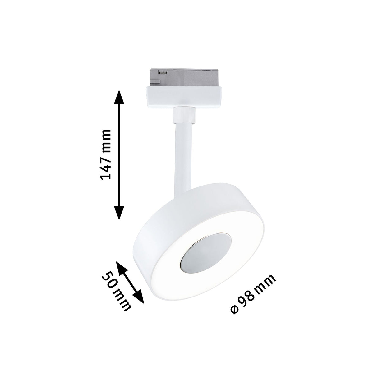 URail Schienenspot 3-Step-Dim Circle 220lm 5W 4000K dimmbar 230V Signalweiß