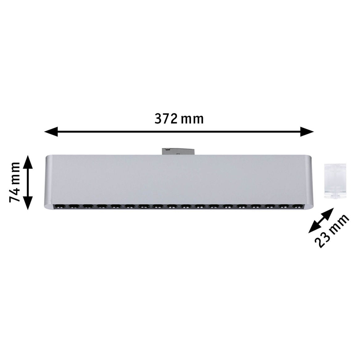 URail Lightbar3-Step-Dim Zelos 1100lm 10W 3000K/4000K dimmbar 230V Chrom matt