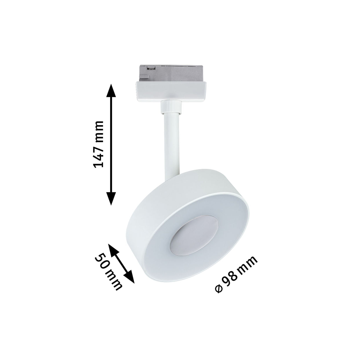 URail Schienenspot Circle 200lm 5W White Switch 230V Weiß