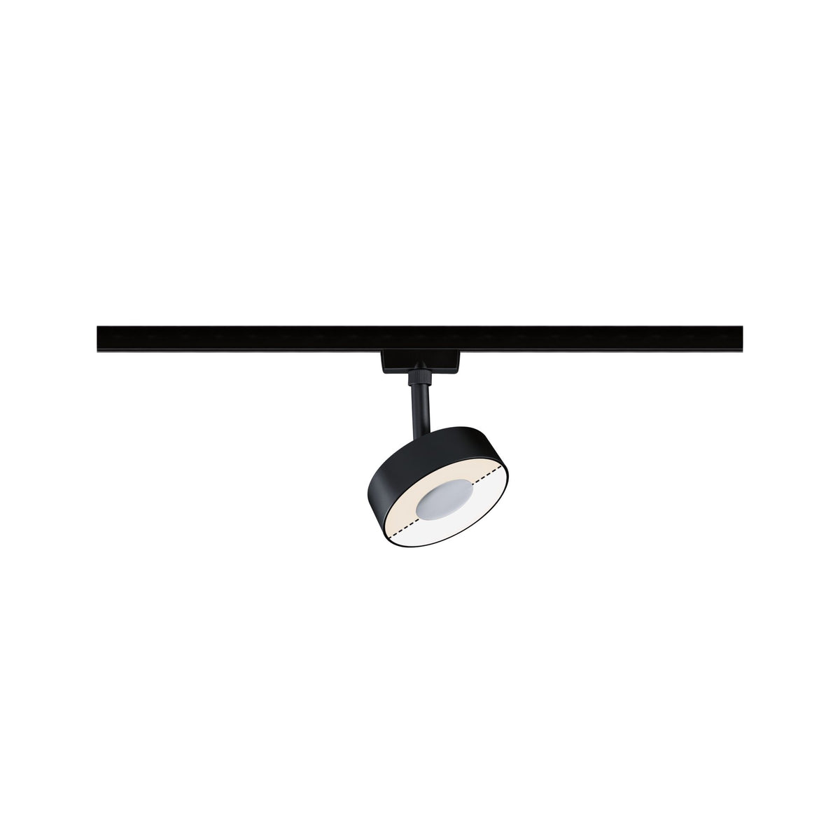 URail Schienenspot Circle 200lm 5W White Switch 230V Schwarz matt