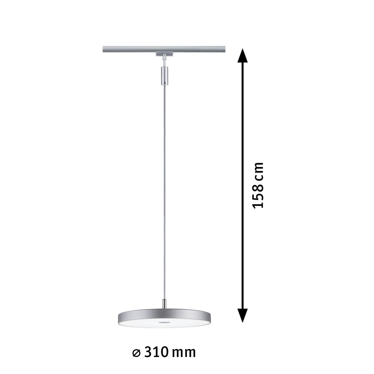 URail Pendel 3-Step-Dim Hildor 850lm 15W 4000K dimmbar 230V Chrom matt