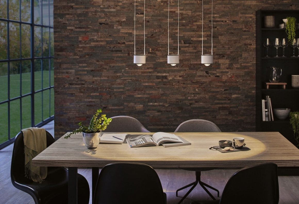 URail LED Pendel Aldan 930lm / 530lm 8,5 / 1x4,5W 4000K dimmbar 230V Chrom matt/Schwarz