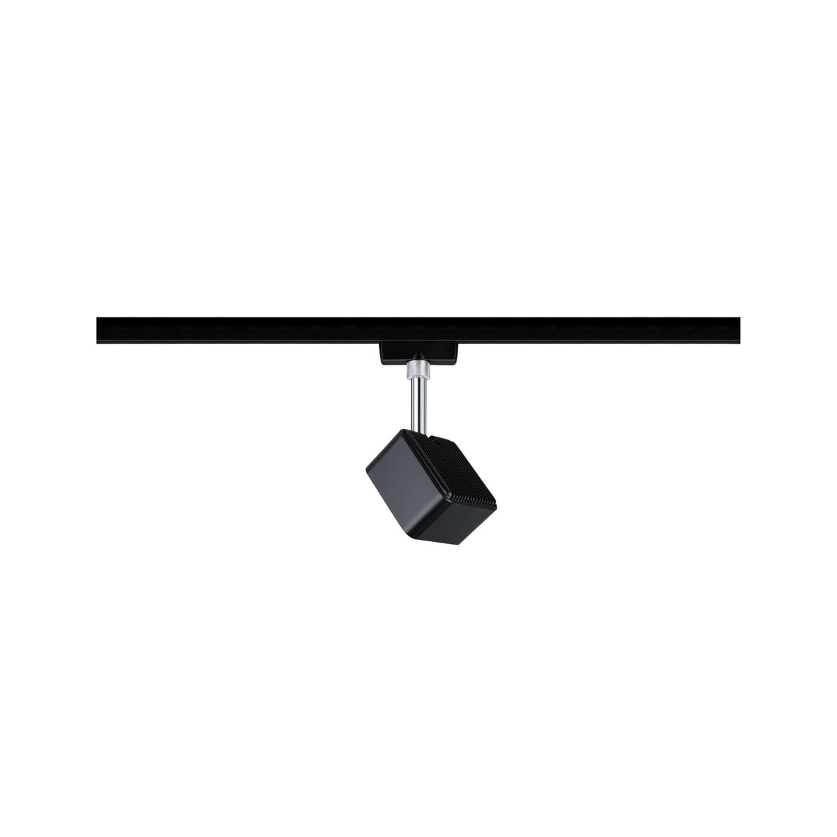 URail Schienenspot Cube Einzelspot 540lm 8W 2700K dimmbar 230V Schwarz matt/Chrom