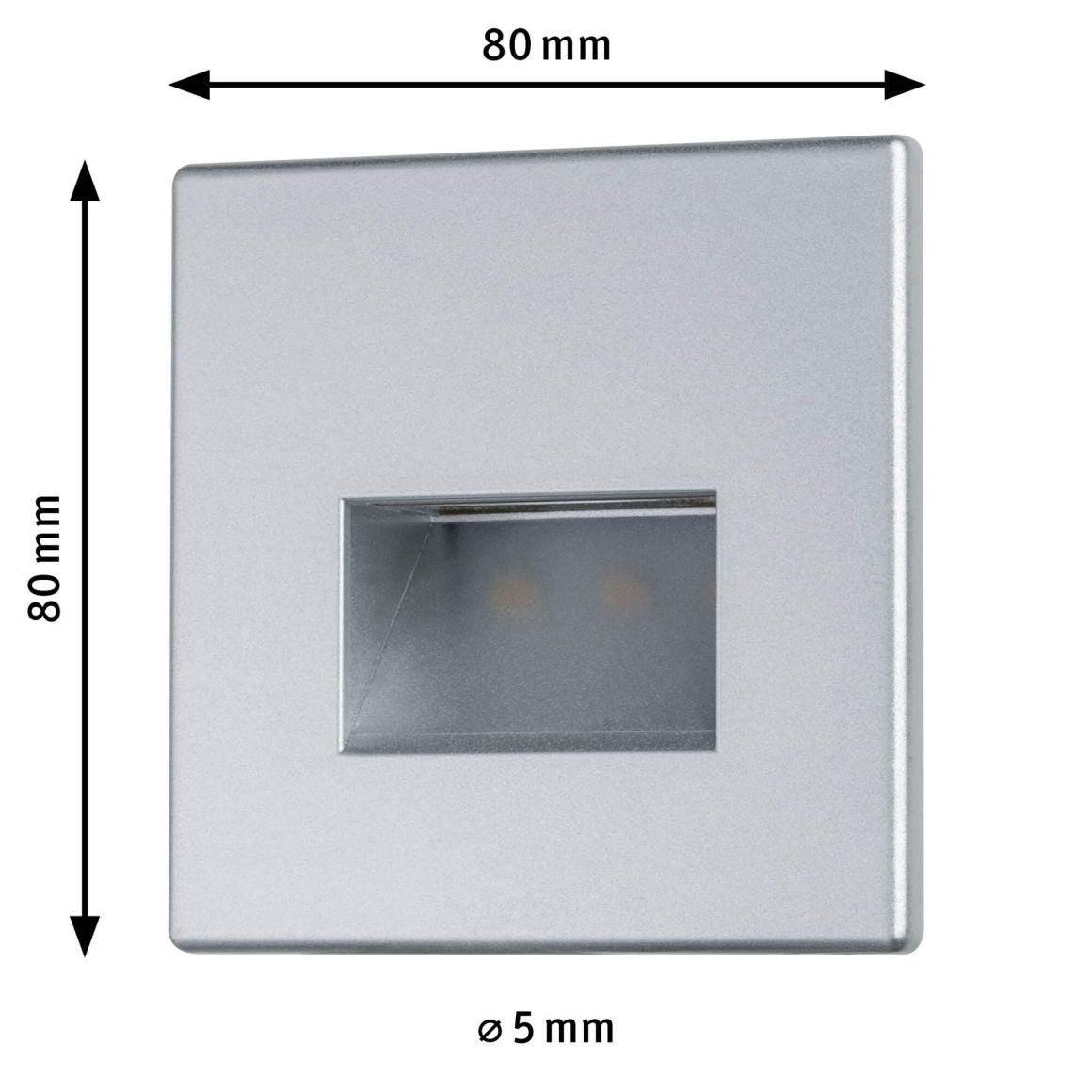 Special Wand EBL Set Edge eckig LED1x1,1W 230V Chrom matt Wandeinbauleuchte