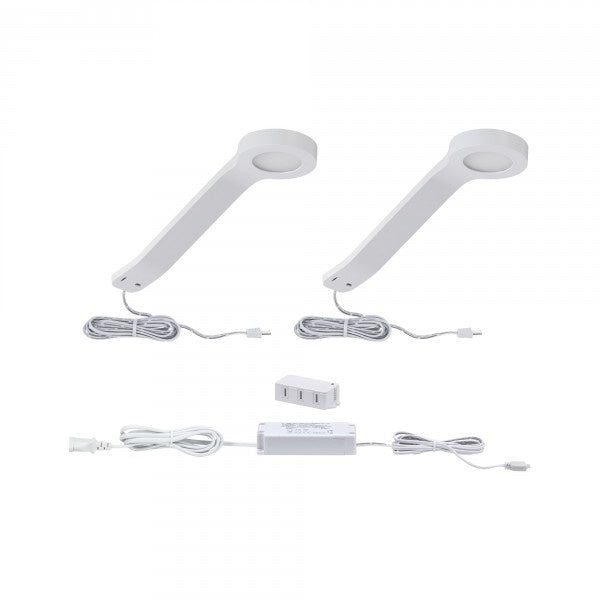 Möbelleuchten Clever Connect Starter Set Mike Weiß matt 12V 2x2W TunableWhite 2.700K
