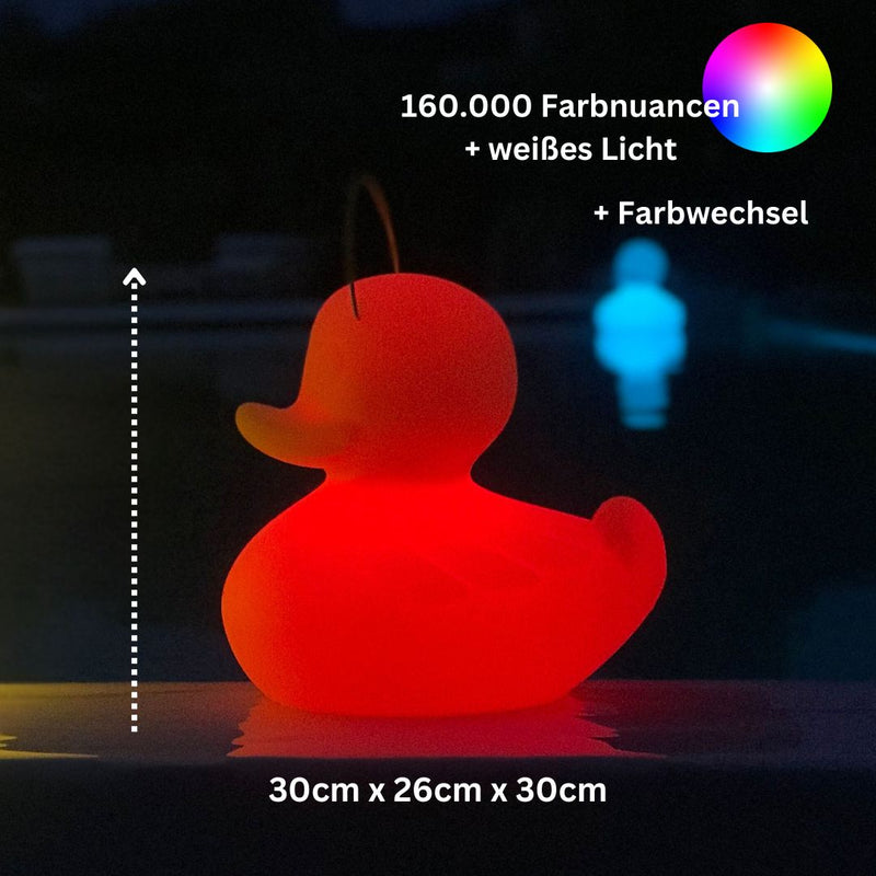 The Duck Duck Lamp S – Schwimmende LED-Leuchte für Innen & Außen