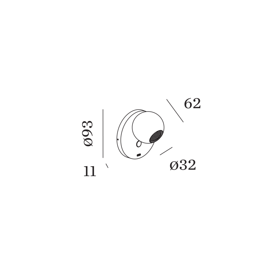 LECA snooze 1.0 Wandeinbaustrahler