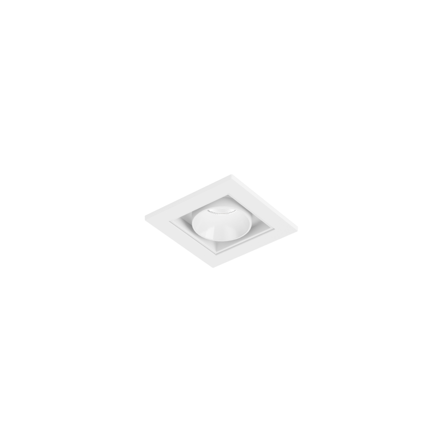 Wever & Ducré LINOO 1.0 LED Einbaustrahler Mattweiß Weiß glänzend