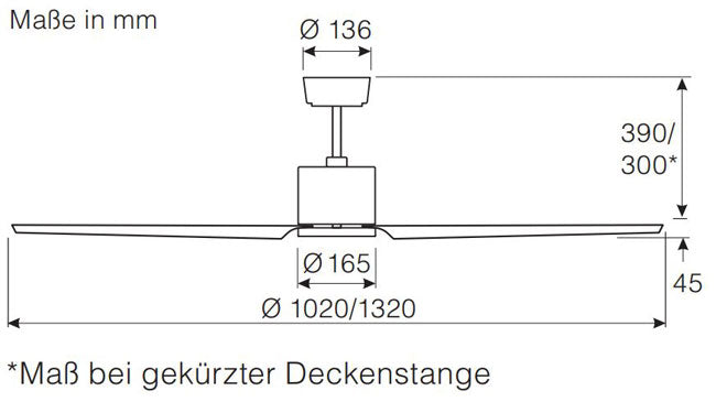 Outdoor ceiling fan ECO VENTOS 132 WiFi