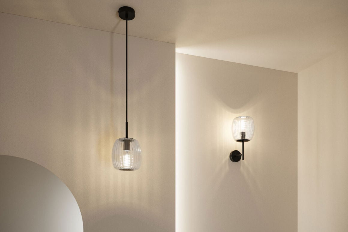 LED Pendelleuchte Ruya E14 max. 20W Glas/Schwarz matt - Paulmann - lightnox.de