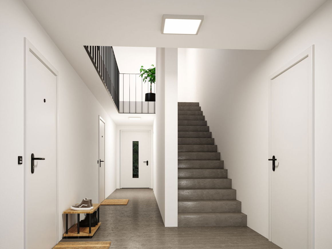 LED Panel Abia 2 White Select Dämmerungsgesteuerter Bewegungsmelder (HF) eckig 400x400mm 16W 1400lm 2700 - 4000K Weiß