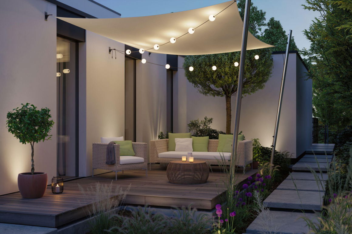 Plug & ShineLED Lichterkette Naima Erweiterungsset IP67 3000K 3x1W 1,71m Schwarz