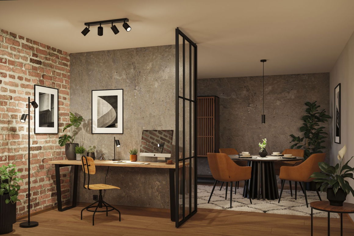 Stehleuchte Lirena 1575mm GU10 max. 2x7W Schwarz matt