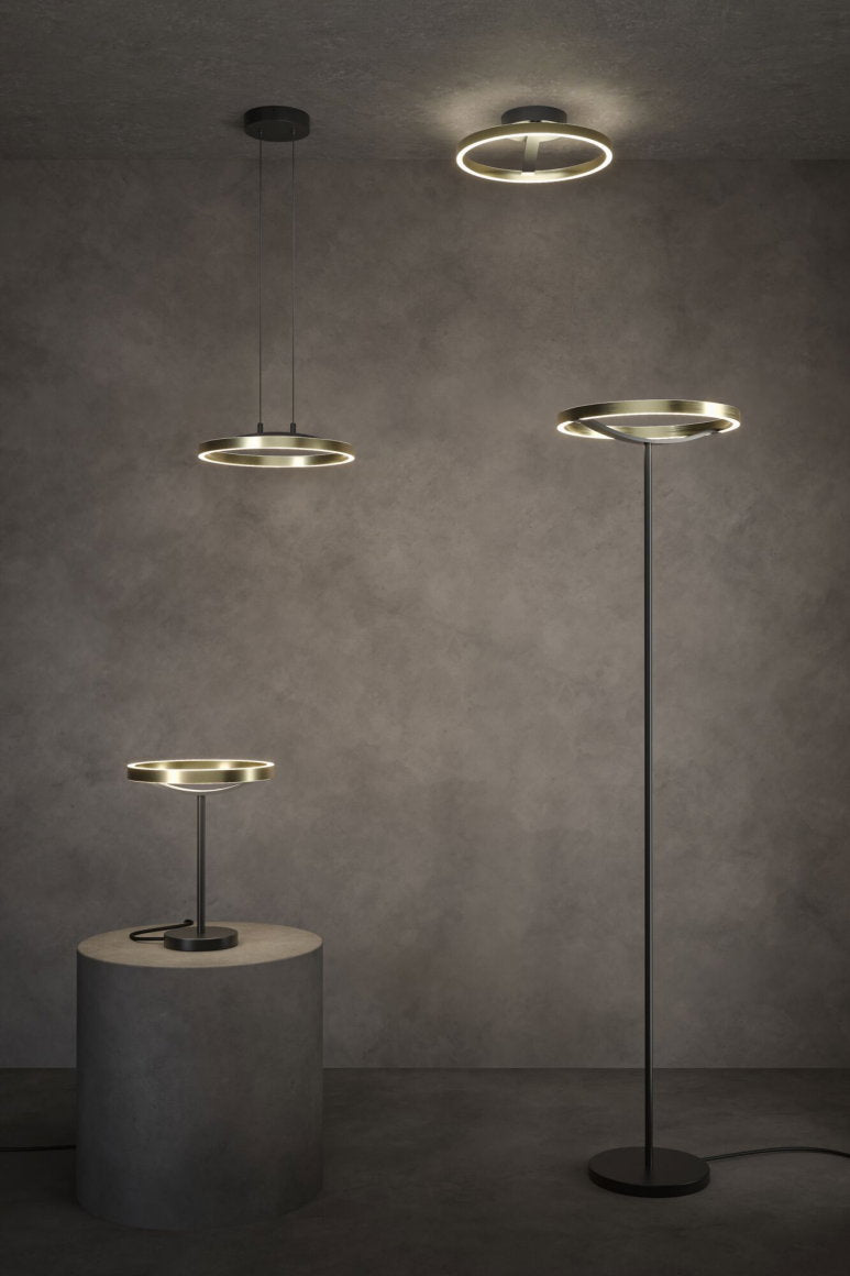 LED Pendelleuchte 3-Step-Dim Melira 2700K 1690lm 24W Schwarz matt/Gold
