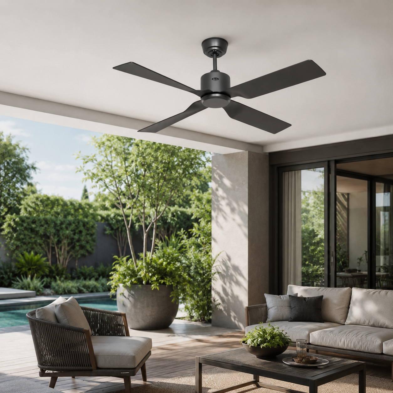 Outdoor Deckenventilator IP44 ECO VENTOS 132 WiFi