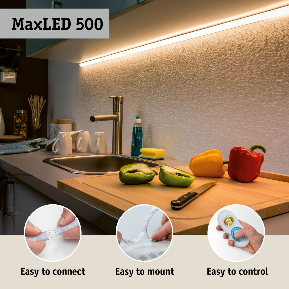 MaxLED 500 LED Strip RGBW 5m 33W 2000lm 60LEDs/m 3000K 80VA