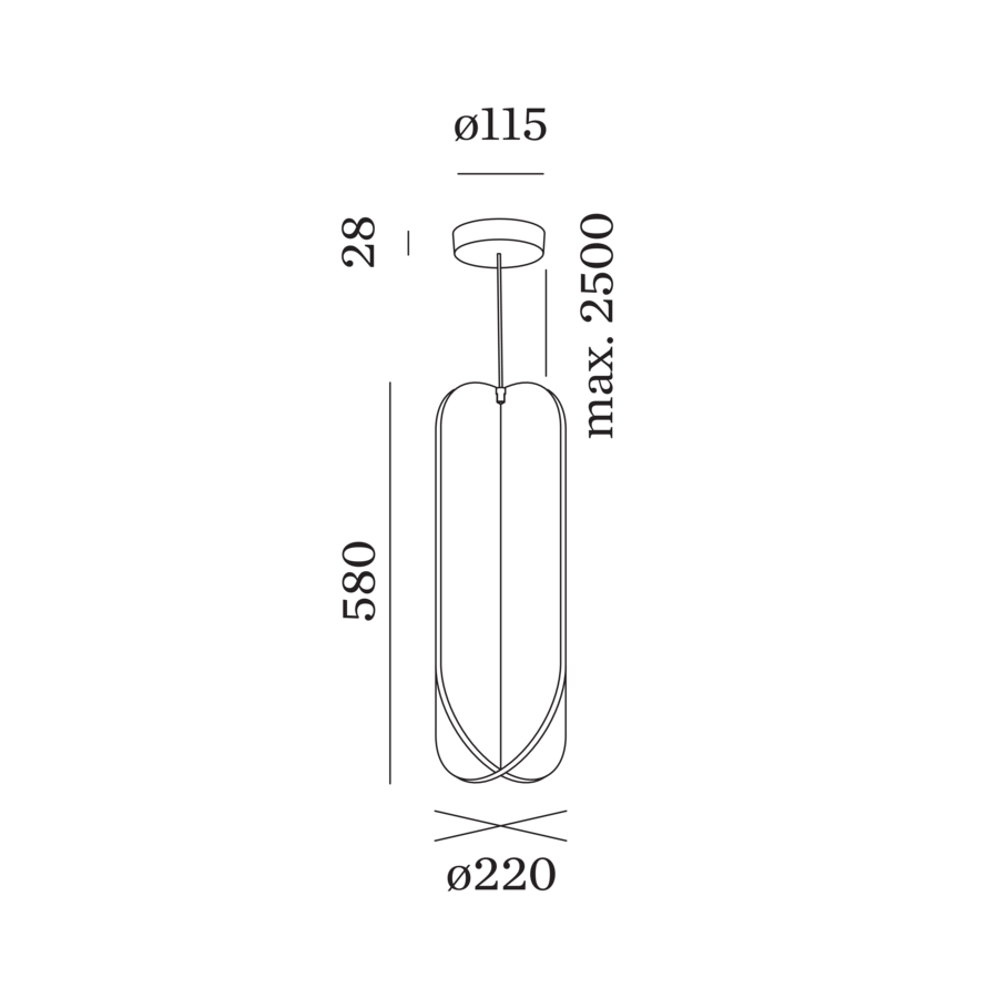 Solli Cocoon Ceiling Susp 3.0