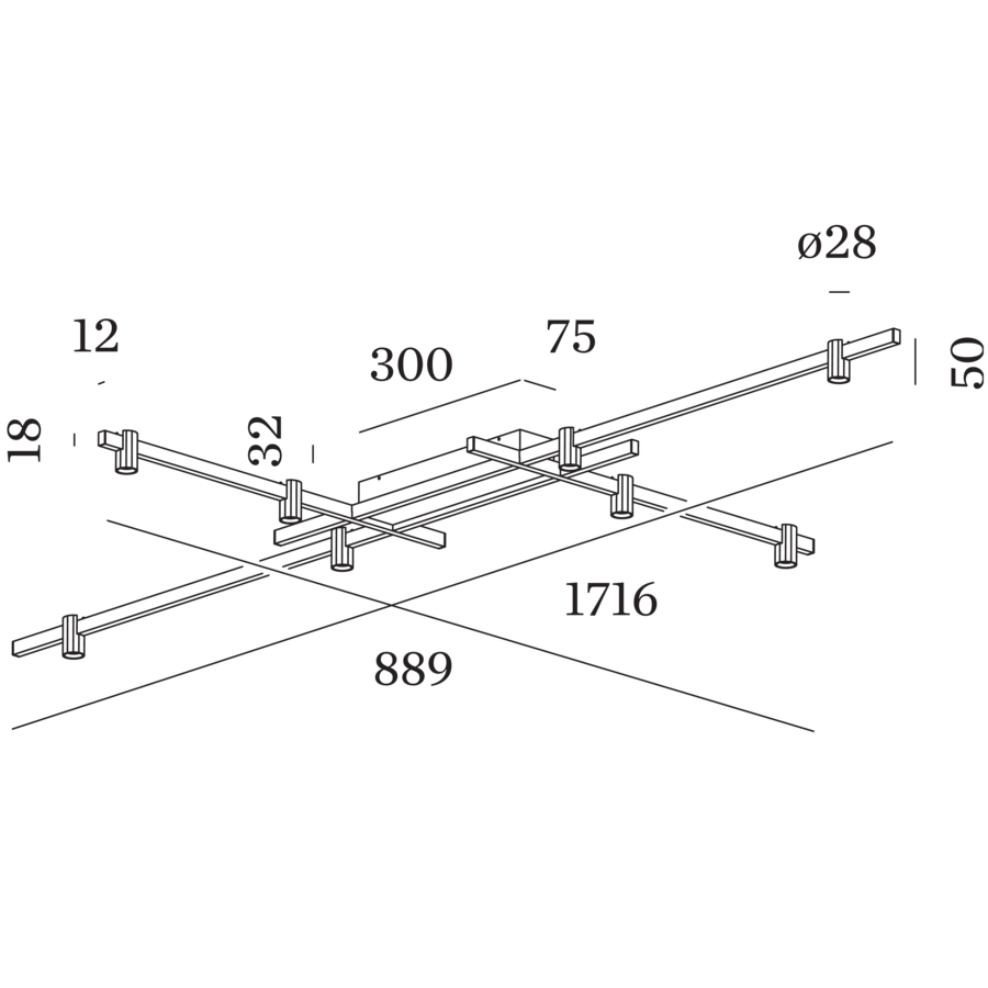 Trace Grid 1.0 LED Deckenlampe