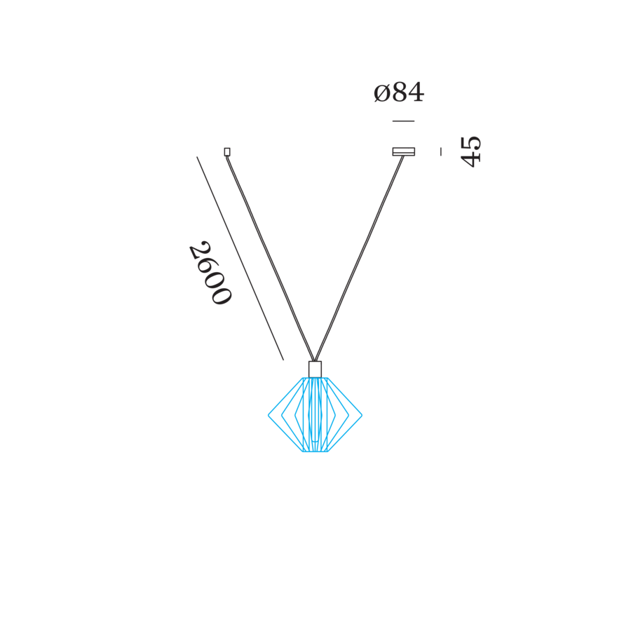 Wiro Ceiling Susp Set Decenter 1.0 E27