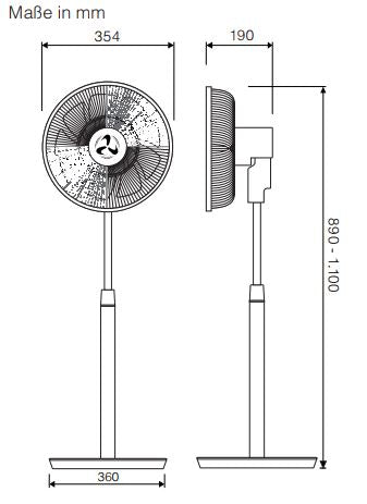 Standventilator Airos Eco SV35 WE - CasaFan - lightnox.de